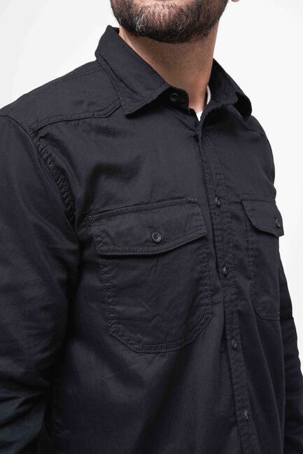 Brandit Flanellshirt hemd, schwarz