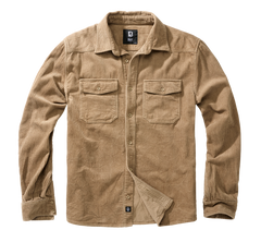 Brandit Corduroy Classic langarmhemd, camel