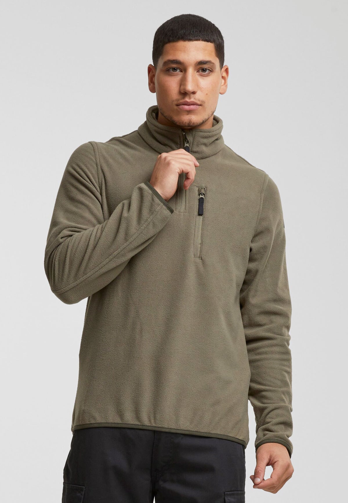 Brandit Fleece Troyer bunda, olivová