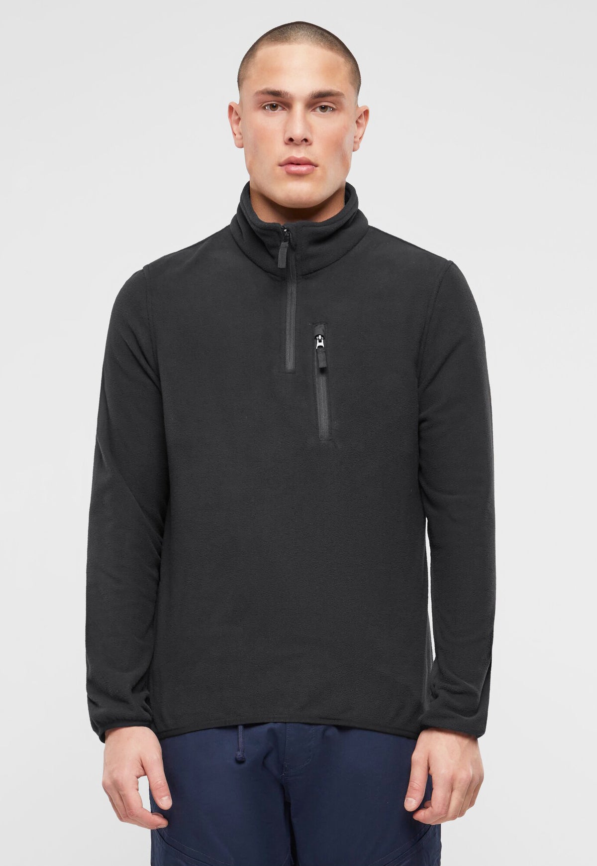 Brandit Fleece Troyer bunda, čierna