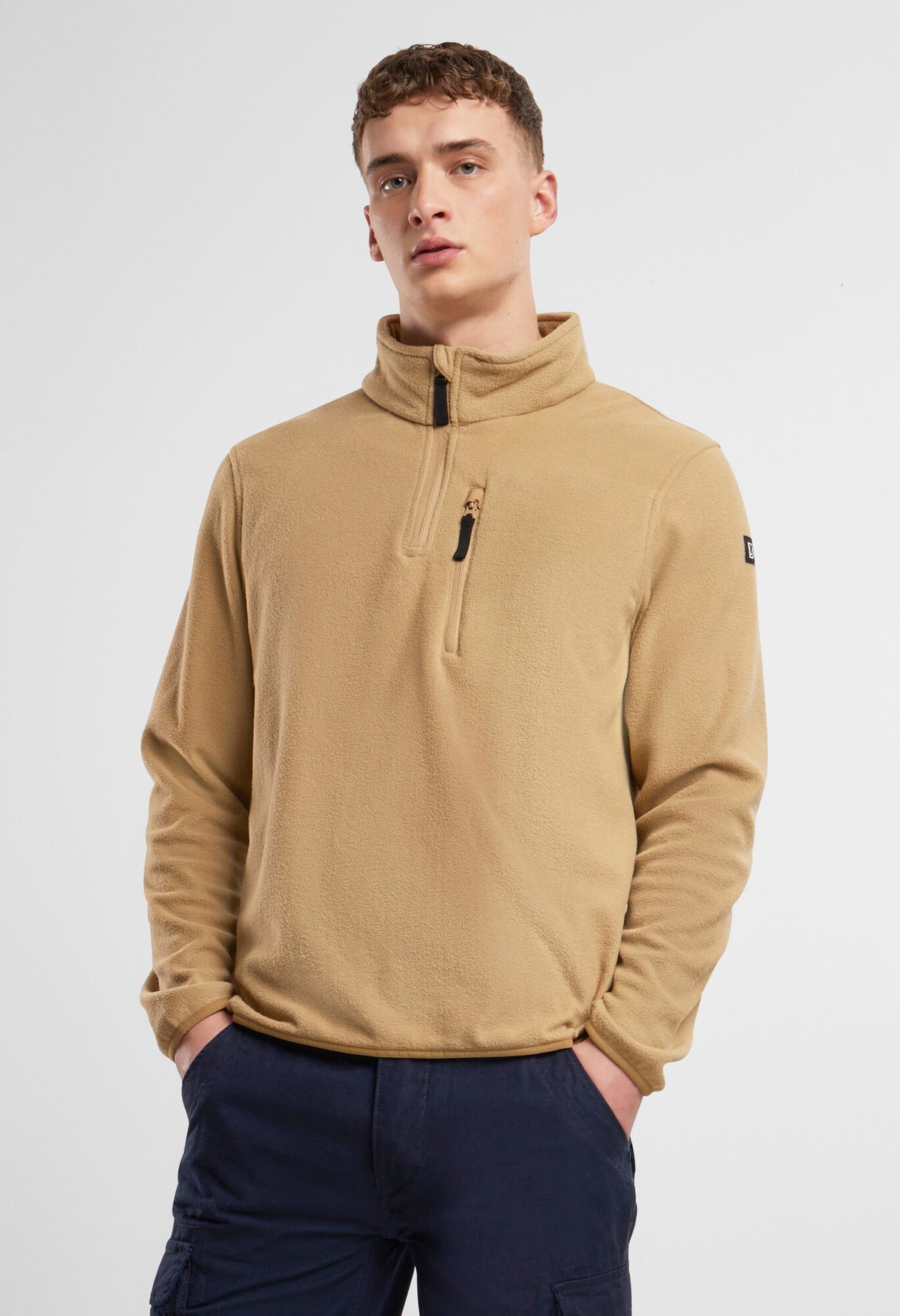 Brandit Fleece Troyer bunda, camel