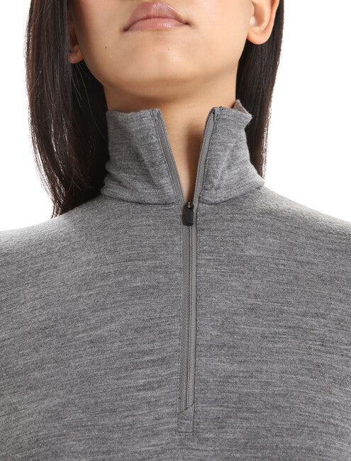 Icebreaker Oasis 200 thermo-kapuzenpullover mit reißverschluss, schwarz