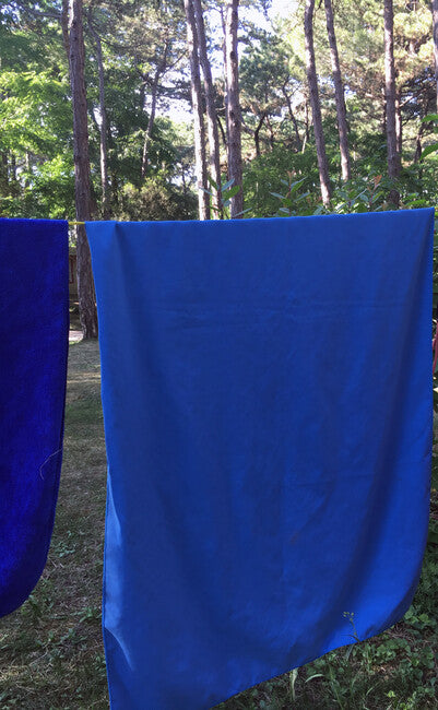 BasicNature Velourshandtuch 85 x 150 cm, blau