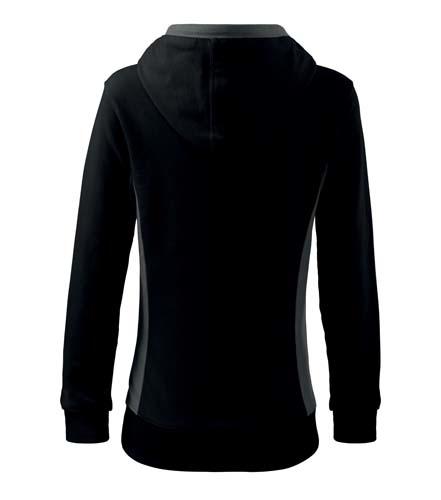 Malfini Damen- Sweatshirt Kangaroo 280g/m2, cierno-grau