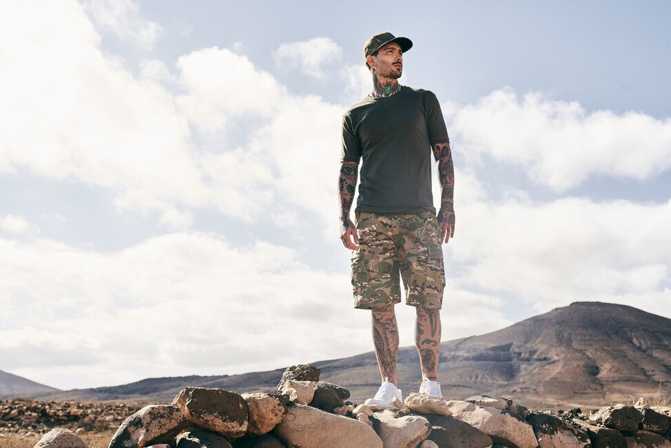 Brandit BDU Ripstop Shorts, darkcamo