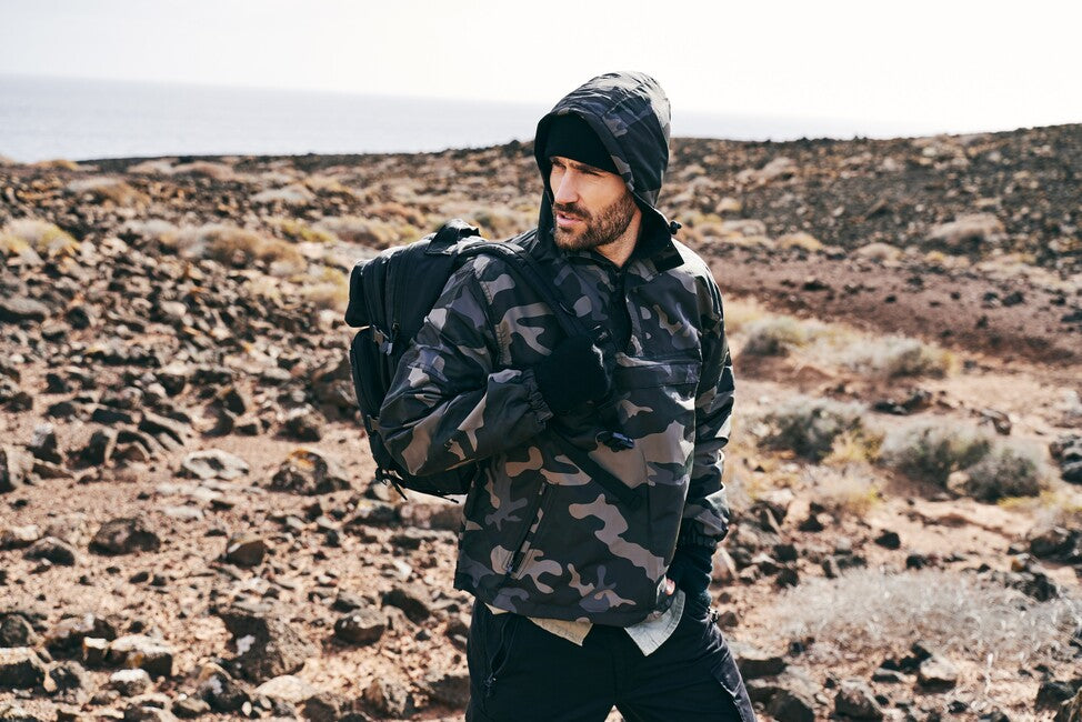 Brandit Windbreaker-Jacke Sherpa, darkcamo