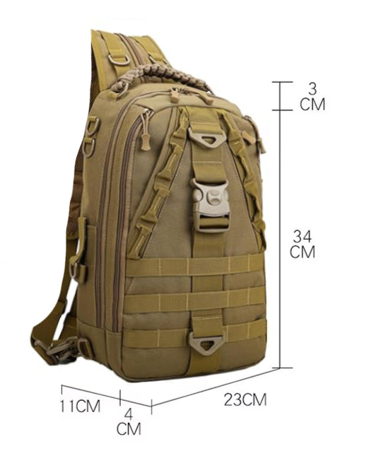 DRAGOWA TACTICAL Charlie 20L Sling Backpack, Khaki