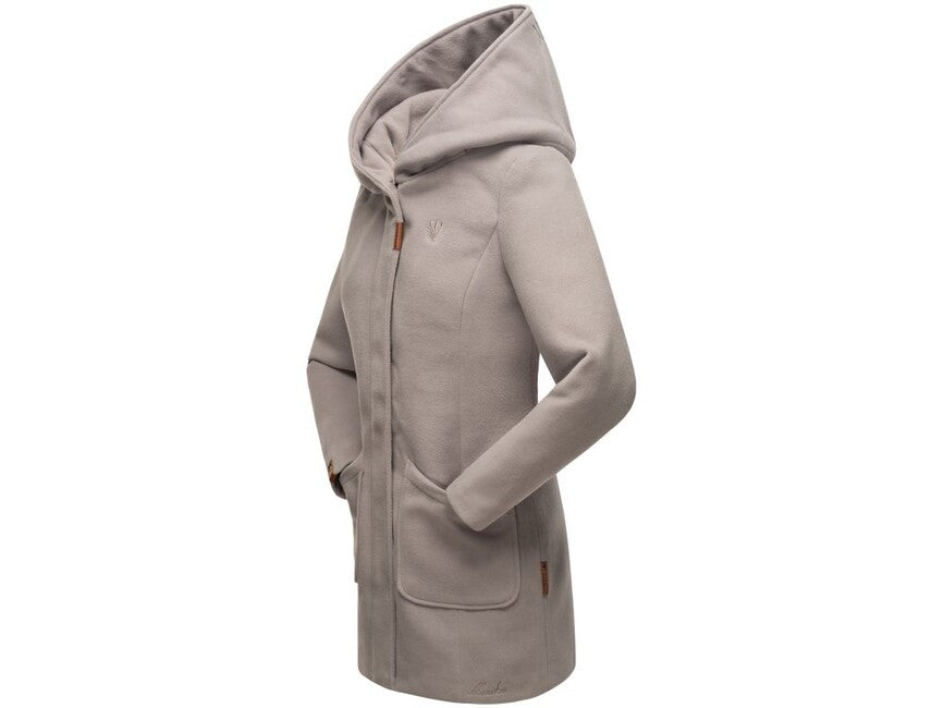 Marikoo MAIKOO damen-wintermantel mit kapuze, zinc grey