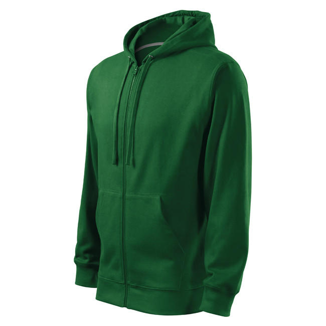 Malfini Trendy zipper herren-Sweatshirt, grün, 300g/m2