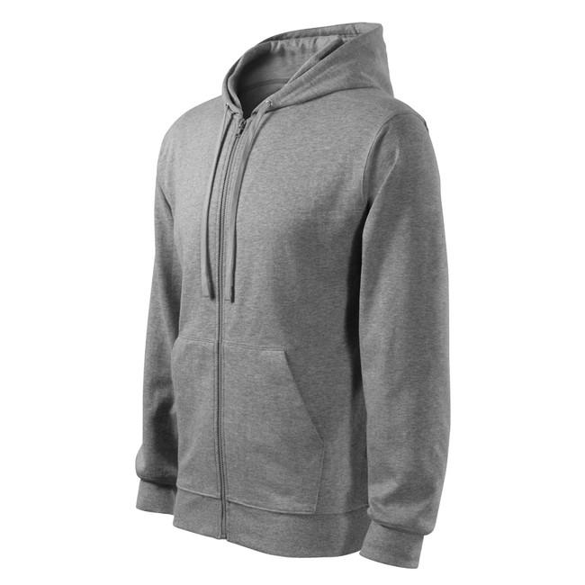 Malfini Trendy Zipper herren-Sweatshirt 300g/m2, grau