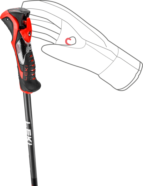 LEKI Airfoil 3D skistöcke dunkel-anthrazit-hellrot-schwarz