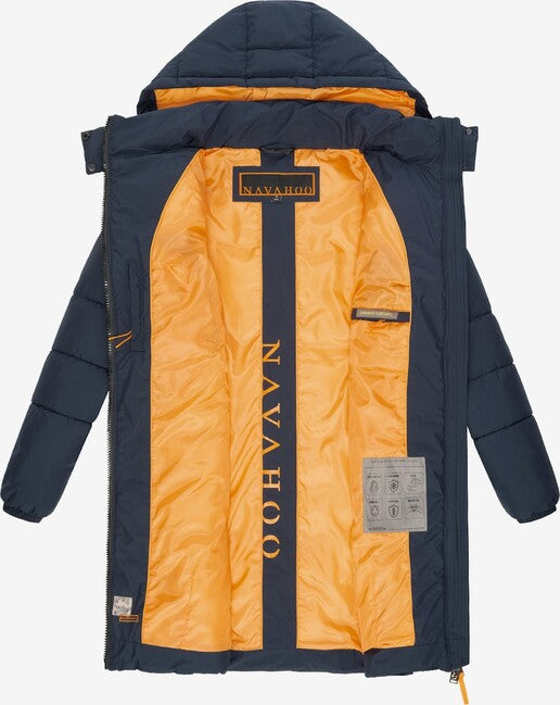 Navahoo Bliblablubb damen Winterjacke mit Kapuze, navy blau