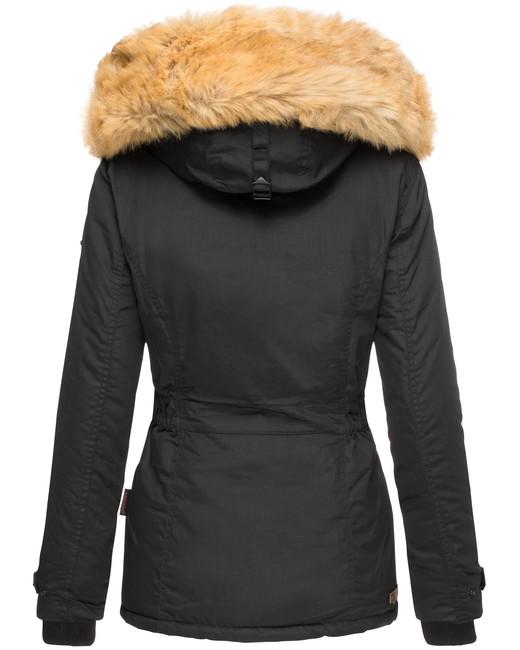 Navahoo Laura damen Winterjacke mit Kapuze, schwarz