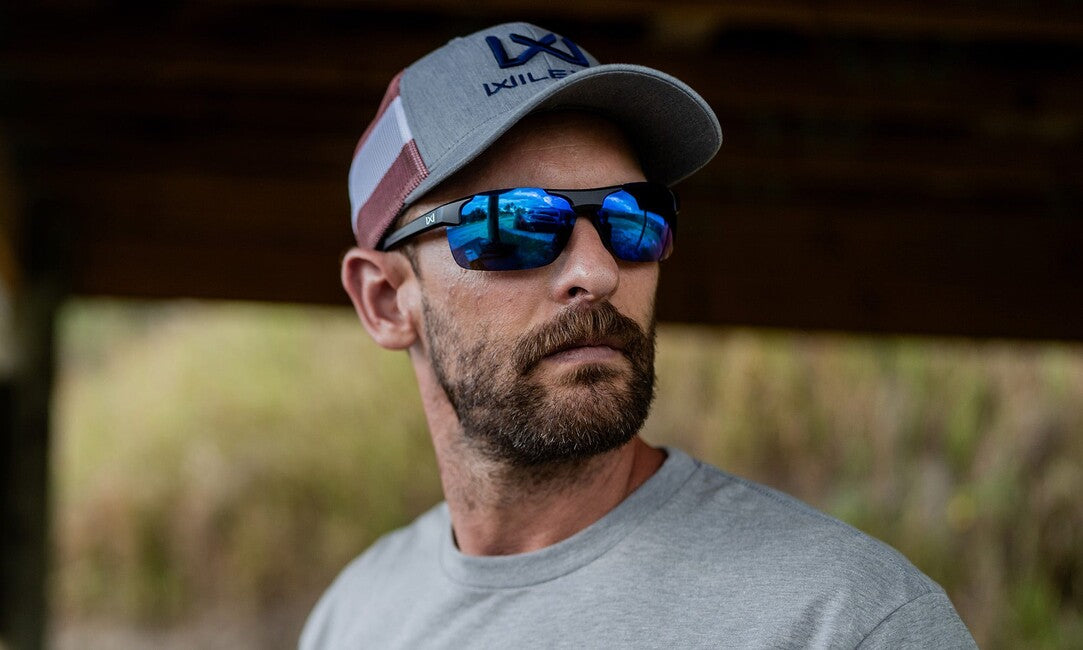 WILEY X Prime Captivate Sonnenbrille Polarized blau verspiegelt, gloss crystal grey