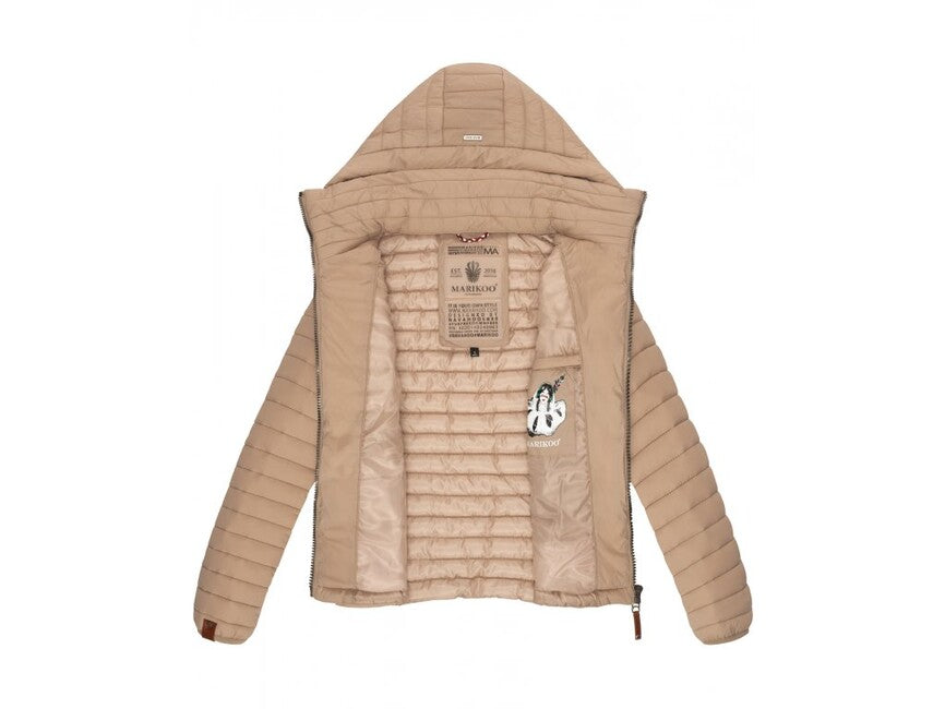 Marikoo LOWENBABY damen-Übergangsjacke mit Kapuze, taupe