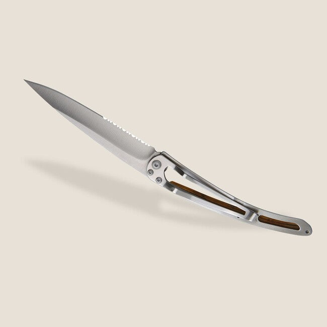 Deejo Deer Klappmesser Serration Titanholz