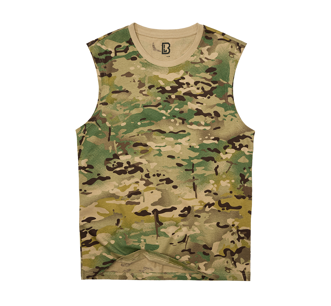 Brandit tričko bez rukávov tactical camo