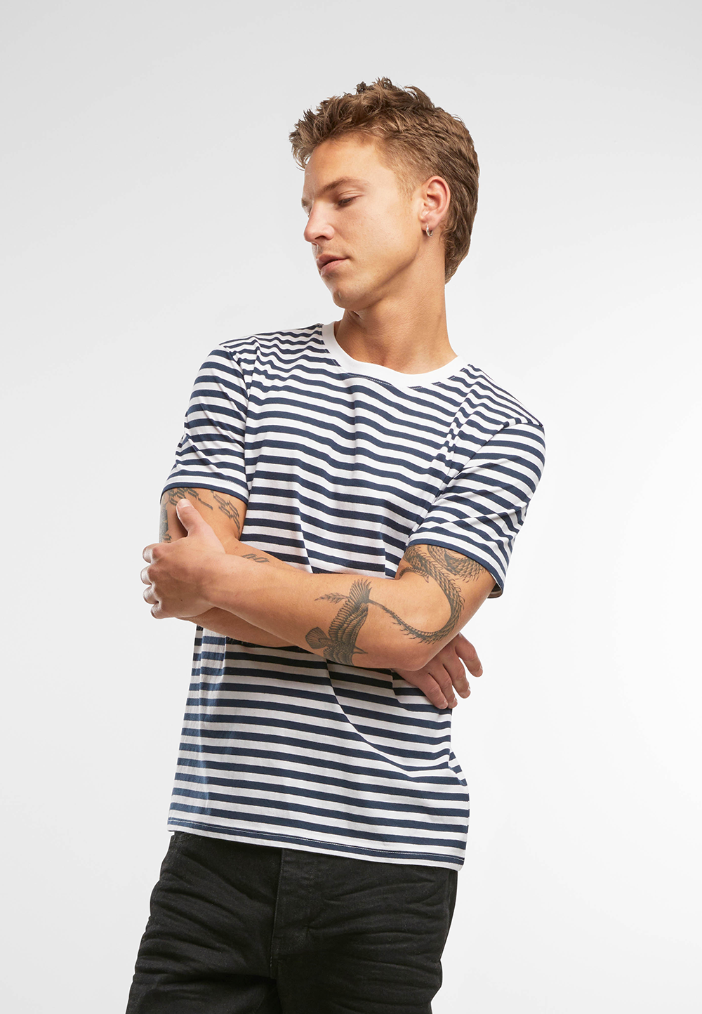 Brandit pánske námornícke pásikavé tričko, modro-biele