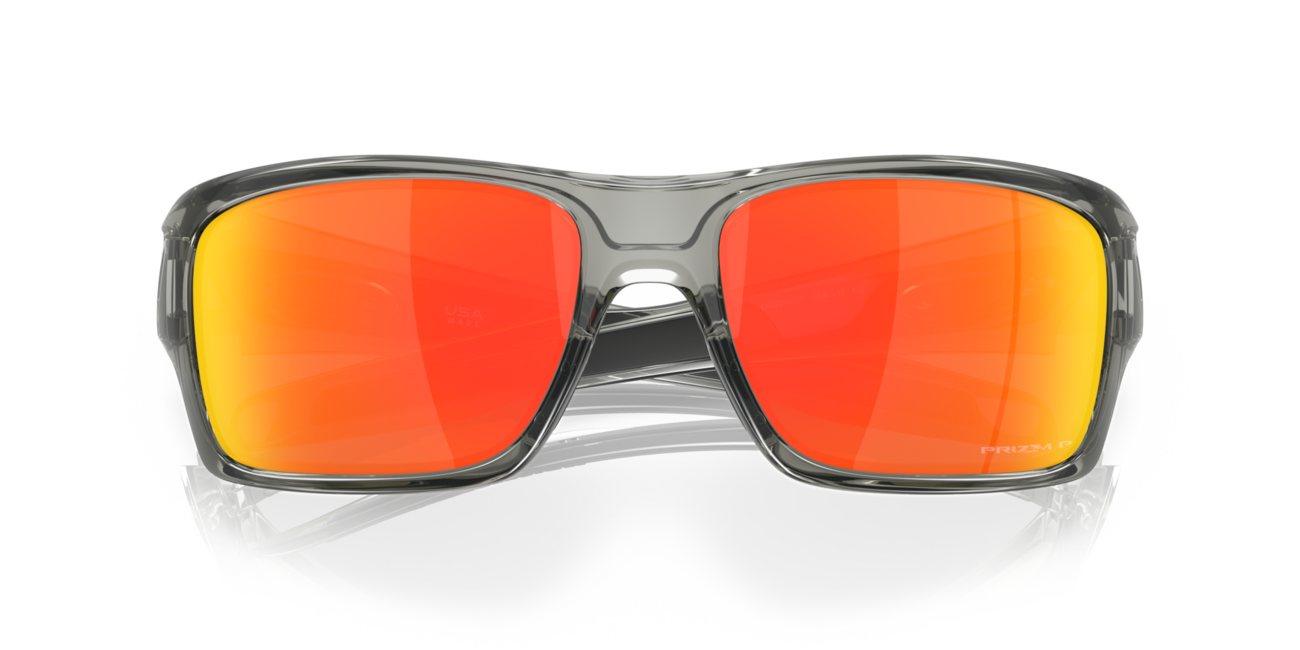 Oakley TURBINE Sonnenbrille mit Rahmen Grey Ink und mit Dias Prizm Ruby Polarized 65