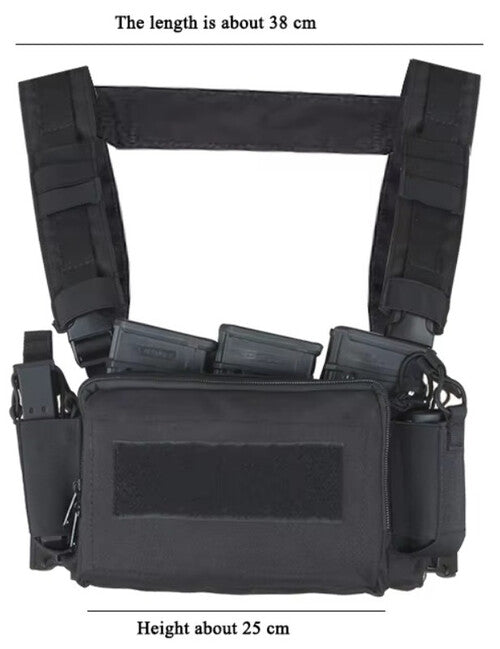 DRAGOWA Tactical Zero Ελαφρύ Αμάνικο Γιλέκο Tактика, Μαύρο