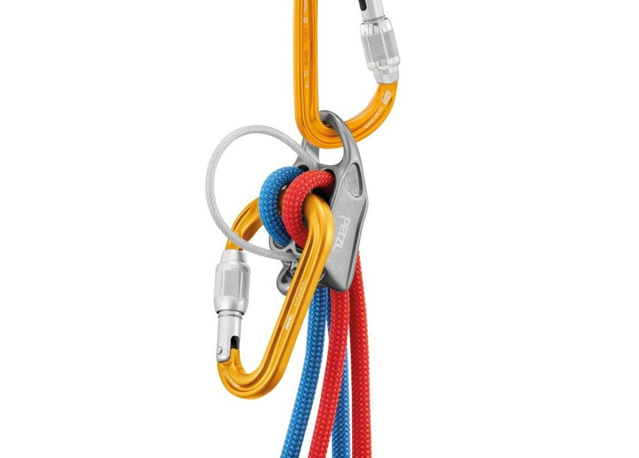 Petzl Attache HMS-Karabiner mit rundem Querschnitt und Verschlusssicherung, gelb