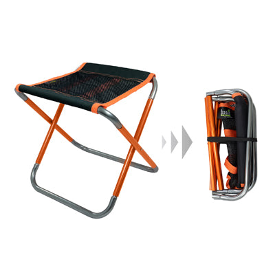 BasicNature Compact 2.0 klappstuhl, schwarz / orange