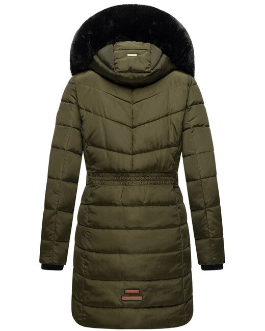 Navahoo Paula damen Winterparka mit Kapuze, dunkeloliv w. BF
