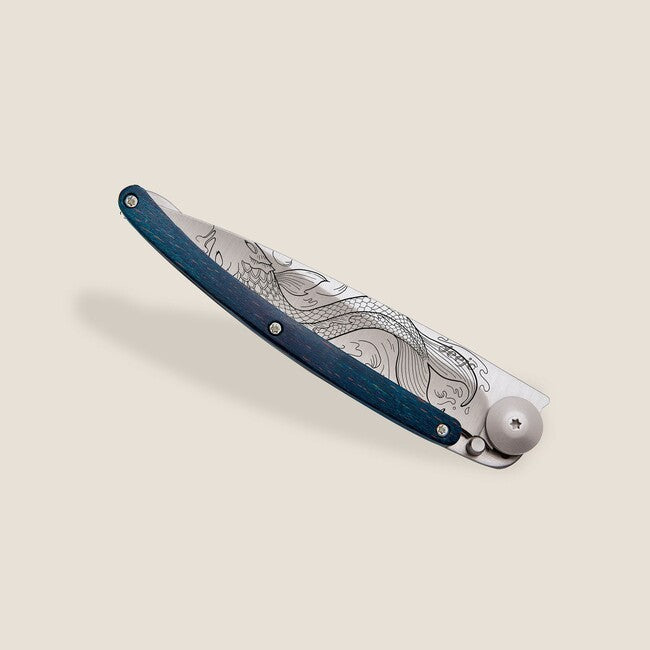 Deejo Tattoo Klappmesser Buche Fisch