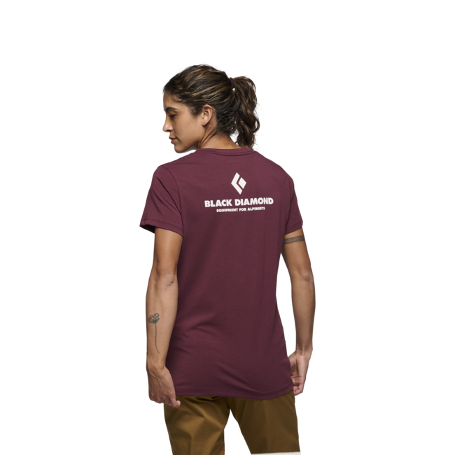 Black Diamond Ausrüstung für Alpinisten damen-Kurzarm-T-shirt, burgunderrot
