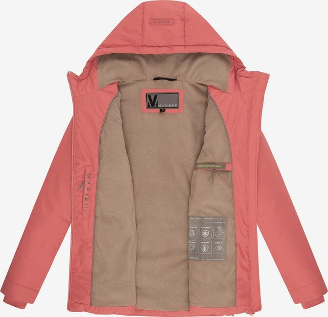 Marikoo Alemee damen Winterjacke mit Kapuze, rouge