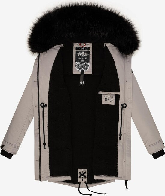 Navahoo Luluna Princess damen Winterjacke mit Kapuze, zinkgrau