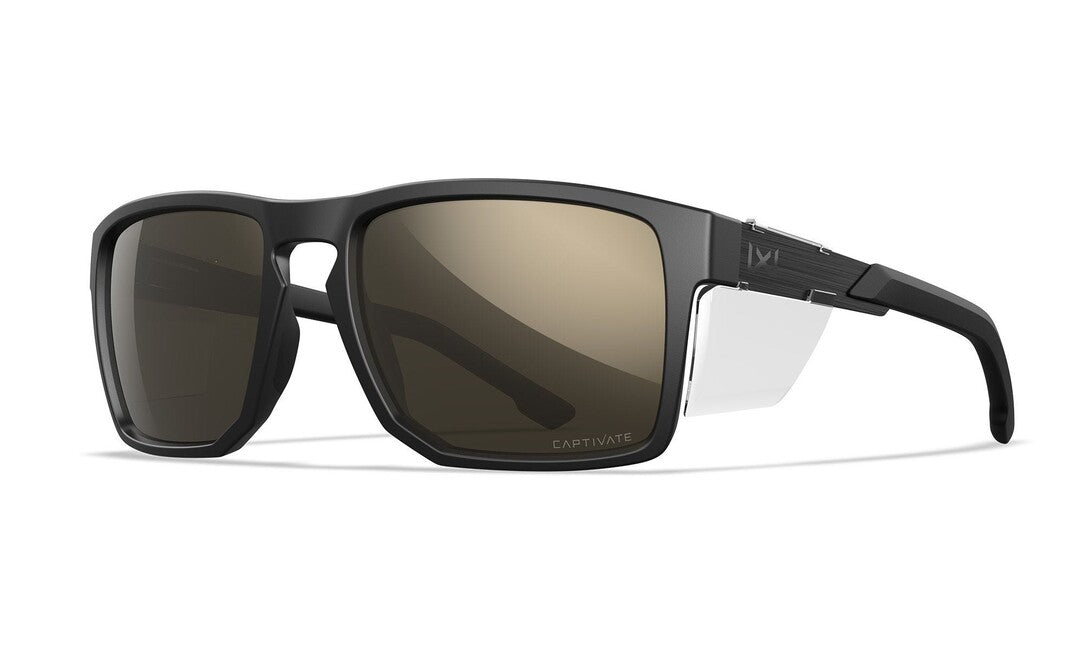 Wiley X Apex Sunglasses, Polarized Tungsten Mirror/Matte Black