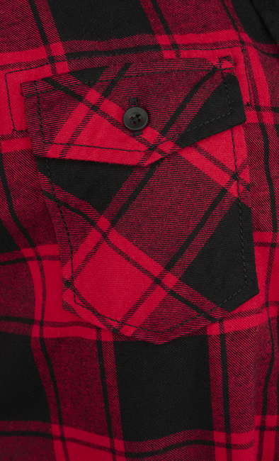 Brandit Gracey damen langarmshirt ohne ärmel, rot schwarz