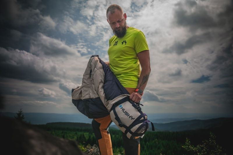 HUSKY Ember Synthetik Drei-Jahreszeiten-Schlafsack lang, blau/grau