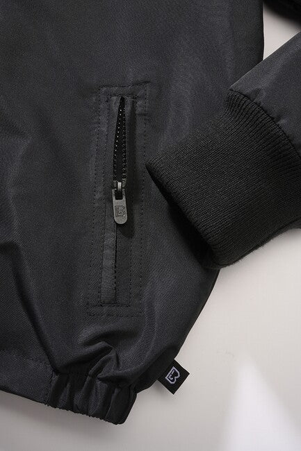 Brandit Windbreaker Frontzip kinderjacke, schwarz