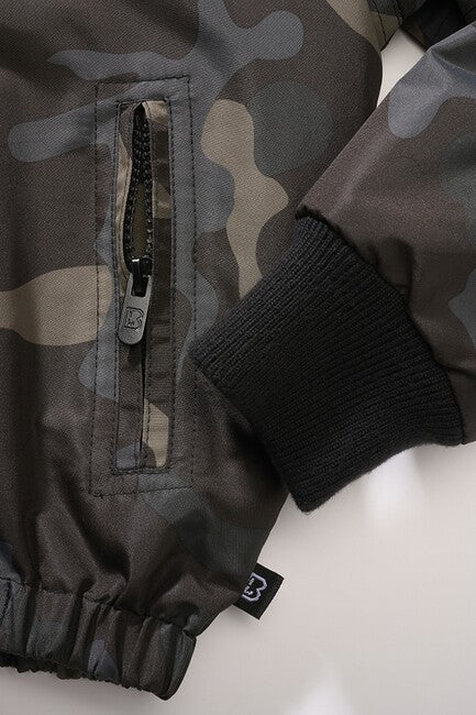 Brandit Windbreaker Frontzip kinderjacke, darkcamo