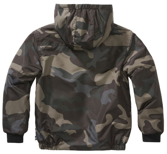 Brandit Windbreaker Frontzip kinderjacke, darkcamo
