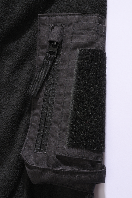Brandit Ripstop Fleece-Kapuzenpullover, schwarz