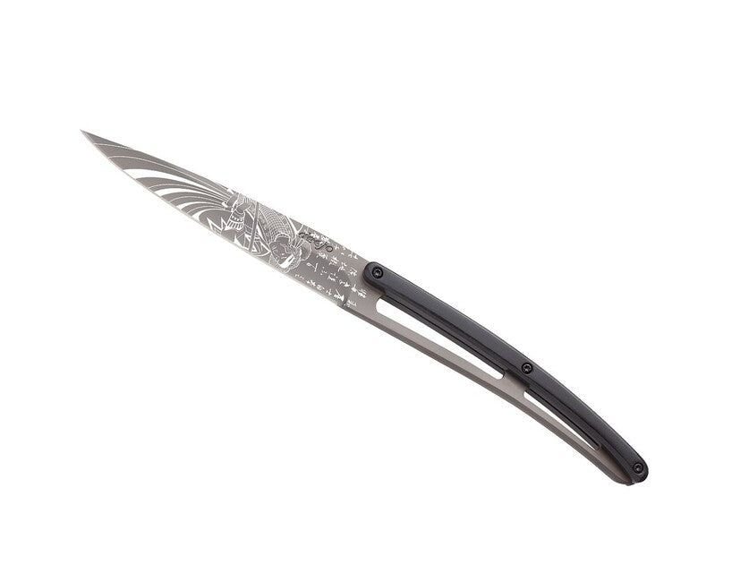 Deejo Tattoo-Set aus Steakmessern, hellgraues Ebenholz aus Japan