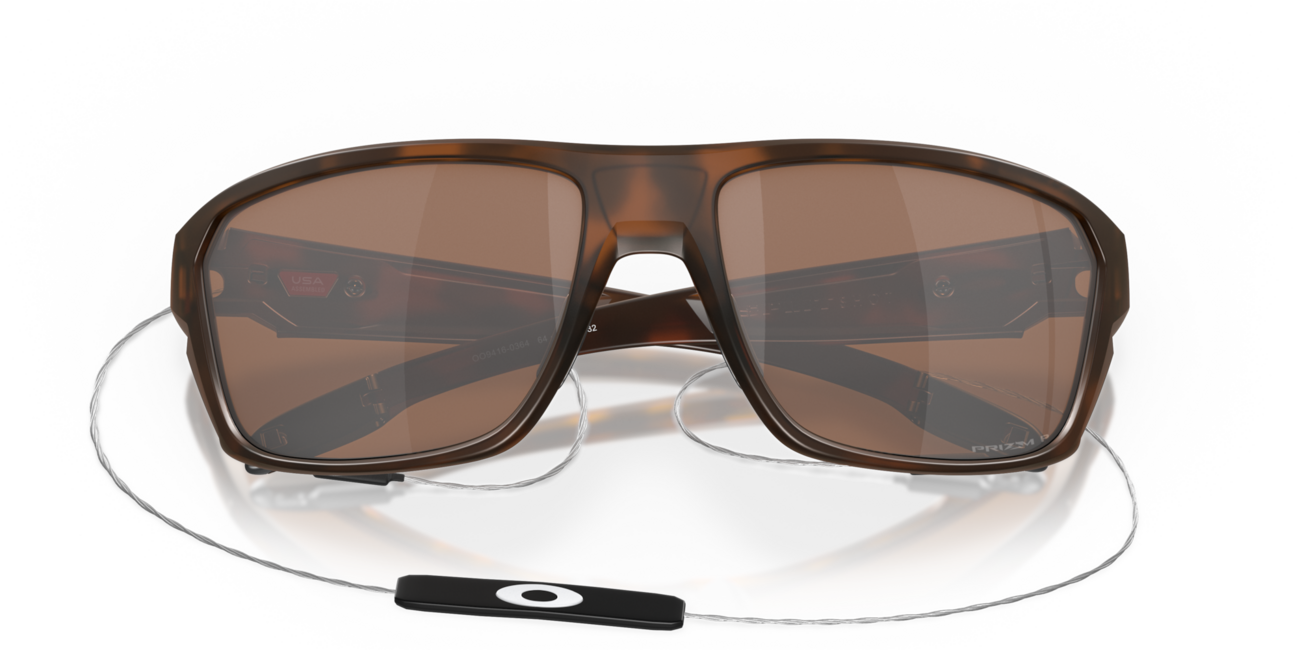 Oakley SPLIT SHOT Sonnenbrille mit Rahmen Matte Brown Tortoise und mit Dias Prizm Tungsten Polarized 64