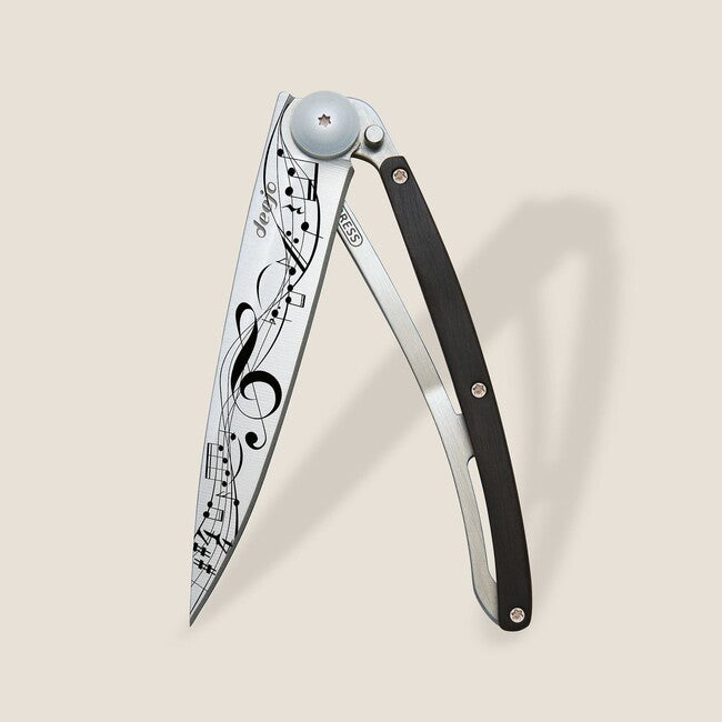 Deejo Tattoo ebony wood Schließmesser