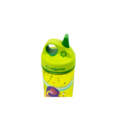 Nalgene Grip-n-Gulp Sustain 0,35 l mit Deckel grün, musikalischer Löwe