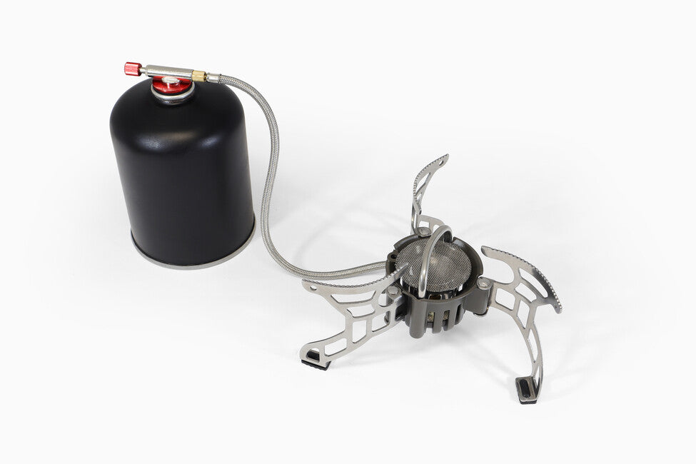 Origin Outdoors Rugged Multifuel Compact Multifuel Campingkocher mit Brennstoffflasche und Werkzeugsatz