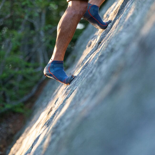 Darn Tough Light Hiker No Show Κάλτσες Ελαφρές με Μαξιλάρι, Denim