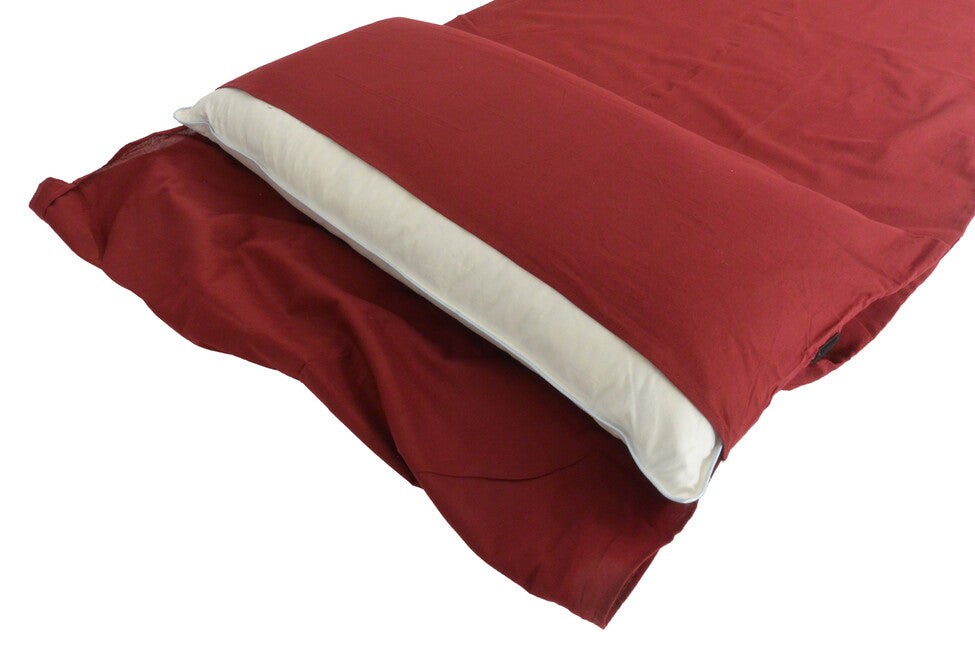 Origin Outdoors Baumwolle rechteckigen Schlafsack Liner bordeaux