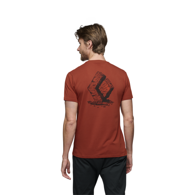 Black Diamond Boulder herren Kurzarm-T-shirt, burnt sienna