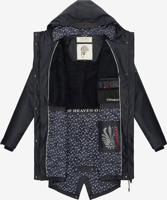 Navahoo Flower Of Ocean damen Regenjacke, marineblau