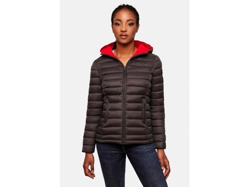 Marikoo Asraa damen Übergangsjacke mit Kapuze, anthrazit