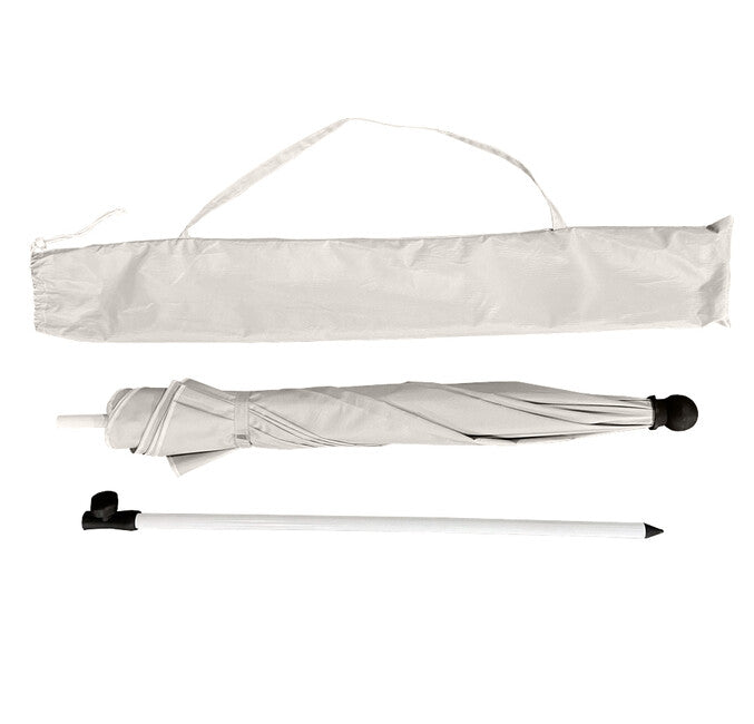 Origin Outdoors Beach Sonnenschirm mit silberner Oberfläche, UPF 50+ und Klappmechanismus