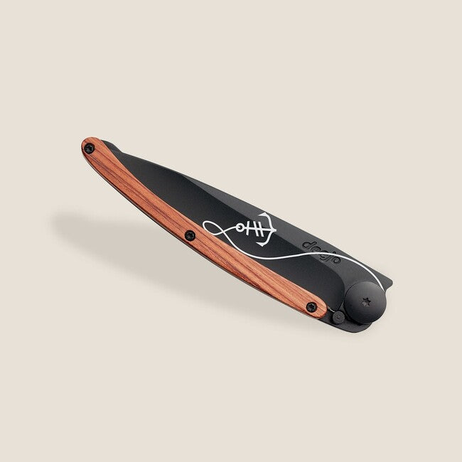 Deejo Ocean Black Coralwood Klappmesser Anchor
